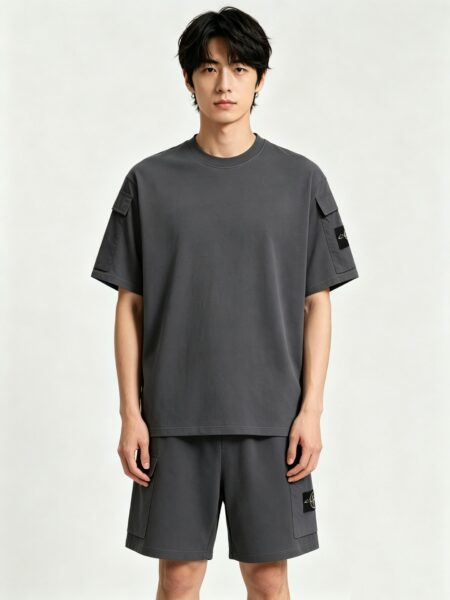 [스톤아일랜드] 유틸리티 카고 포켓 코튼 반팔 티셔츠 (4 COLORS)