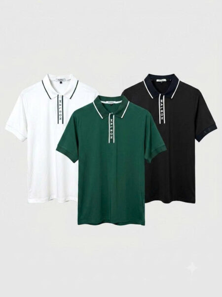 [말본] 남성 플라켓 레터링 반팔 폴로 셔츠 (3 COLOR)