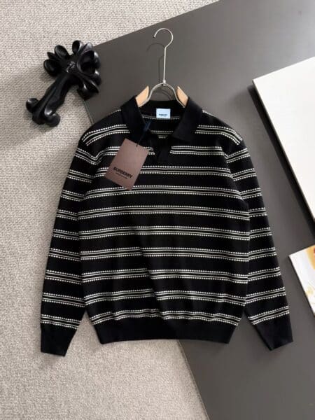 [버버리] 2026 F/W 스트라이프 카라 니트 폴로 스웨터 (4 COLORS)