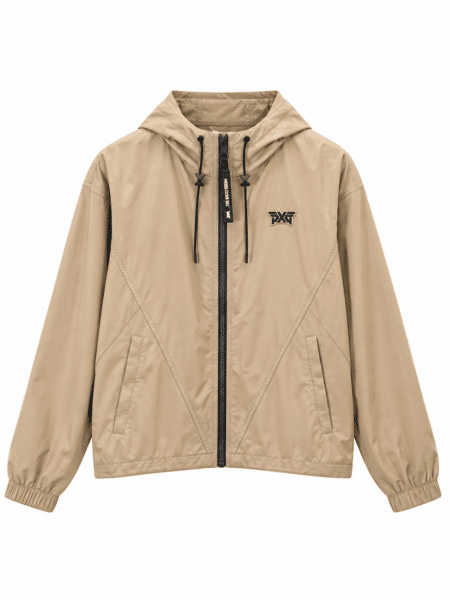 [PXG] 여성용 프리미엄 로고 자수 지퍼 후드 바람막이 자켓 (2 COLORS)