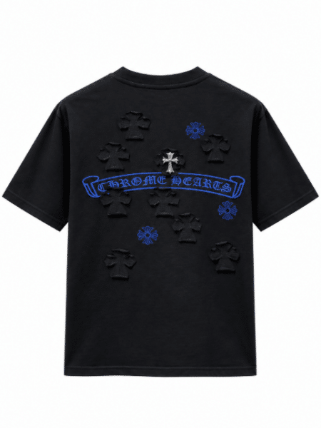 [크롬하츠] 워싱 패치워크 크로스 반팔 티셔츠 (2 COLORS)