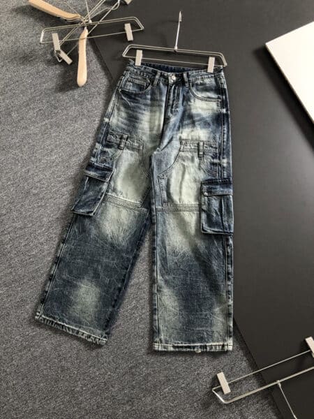 [크롬하츠] 카고 와이드 데님 팬츠