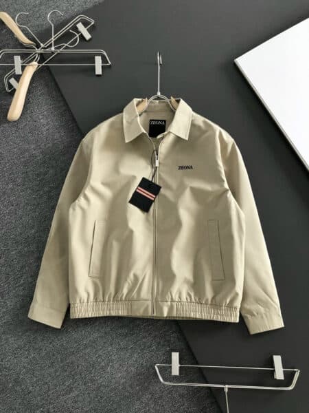 [제냐] 로고 자수 블루종 자켓 (2 COLORS)