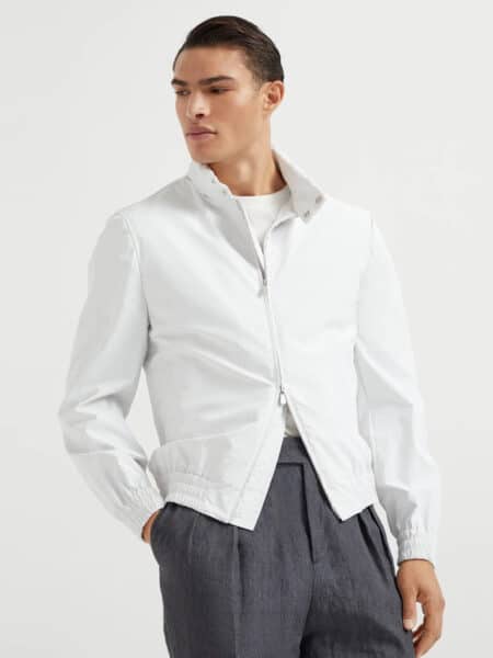 [브루넬로 쿠치넬리] 스탠드칼라 보머 재킷 (2 COLORS)