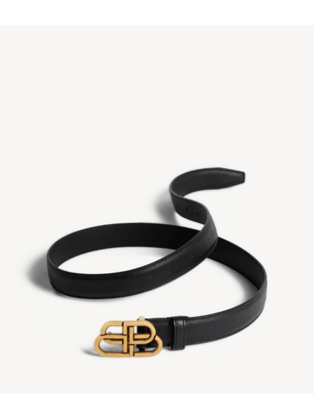 [발렌시아가] 여성 Bb 씬 벨트 그레인드 카프스킨 블랙 30mm 58169015