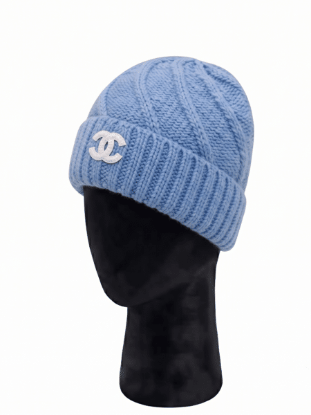 [샤넬] 로고 캐시미어 꽈배기 니트 비니 모자 (4 COLORS)
