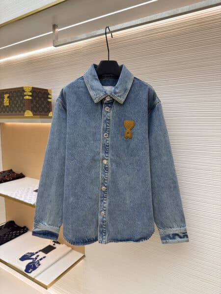 [아미] 크로셰 데님 오버셔츠 (4 COLORS)