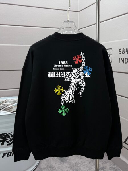 [크롬하츠] 멀티 컬러 크로스 크루넥 맨투맨 (2 COLORS)