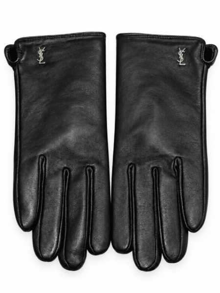 [생로랑] 미니 카산드르 로고 스마트 터치 램스킨 글러브