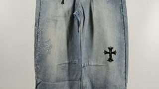XXX고객님 [크롬하츠] 크로스 패치 와이드 데님 팬츠  (사이트 주문)